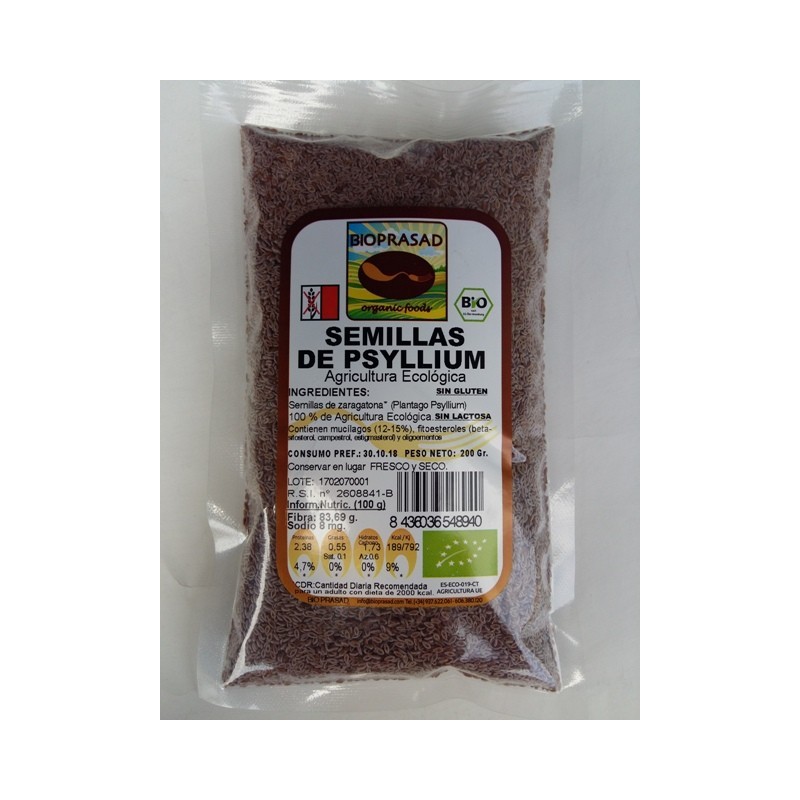 SEMILLAS DE PSYLLIUM MOLIDAS 200 GR.