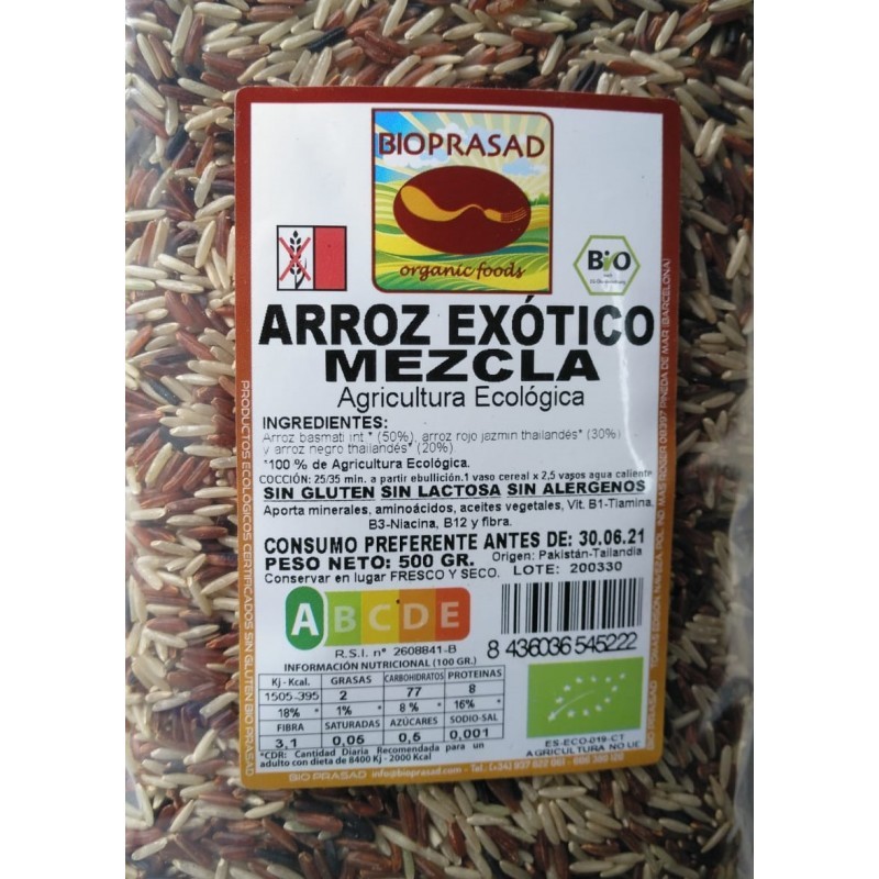 ARROZ EXÓTICO MEZCLA 500 GR.