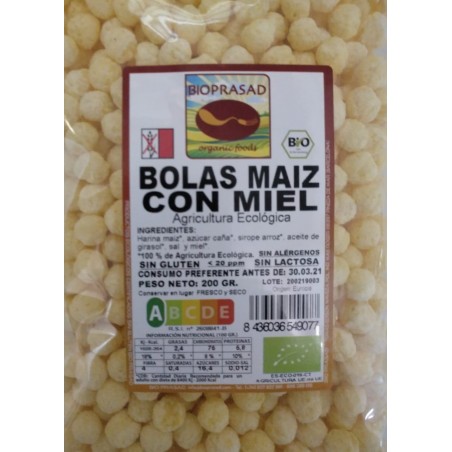 BOLAS DE MAIZ CON MIEL 200 GR.
